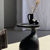 Sexy Neck - Solid wood side table (monoxyle) in organic shape colour