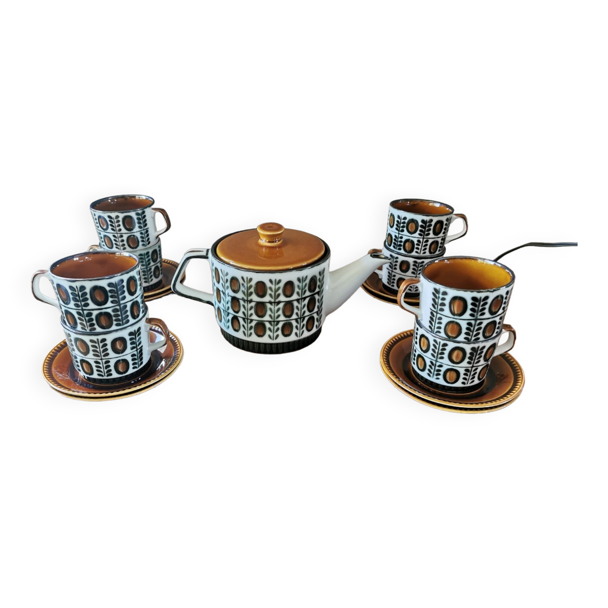 Boch la louviere vintage coffee service. nut