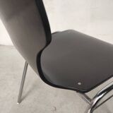 6 chaises plywood et chrome