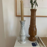 Vintage grey marble candle holder