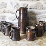 Pitcher service and 6 ceramic cups