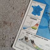 Vintage North America / Asia school physical map.