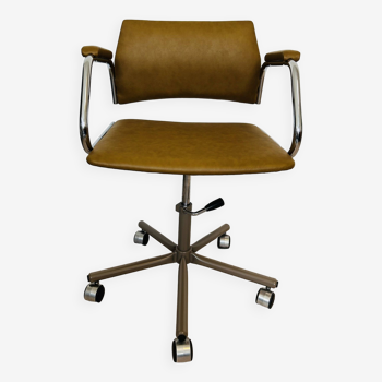 Vintage Mustard Office Chair Model K-380 from Kovona 1970’s