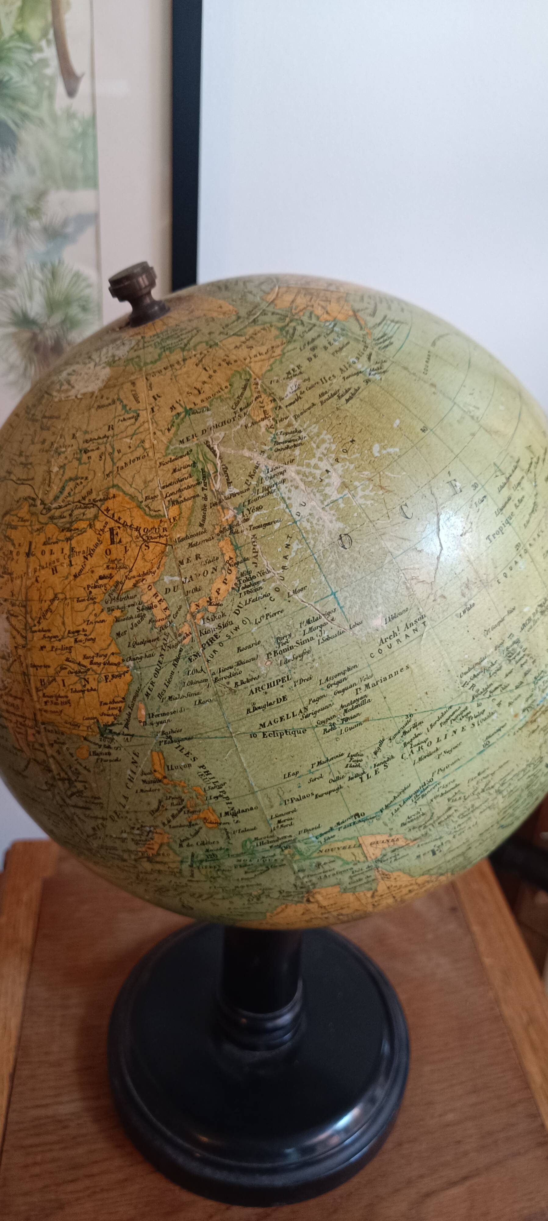 Old G Thomas globe, late 19th century
