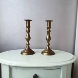 Ensemble de 2 chandeliers en laiton années 60