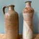 Lot d’un vase et d’un pichet vintage en grès vernissé