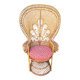 Peacock or Emmanuelle armchair in wicker from the 1970s.