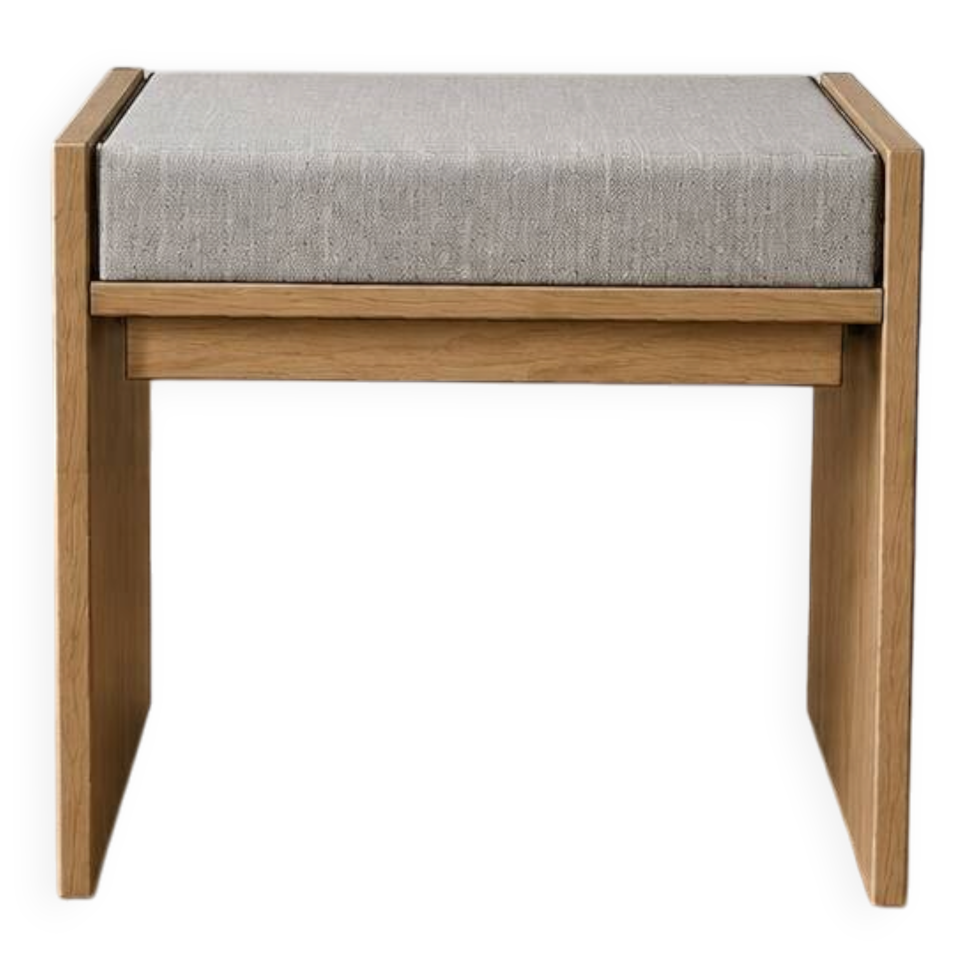Solid oak stool with cushion (customisable)