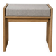 Solid oak stool with cushion (customisable)