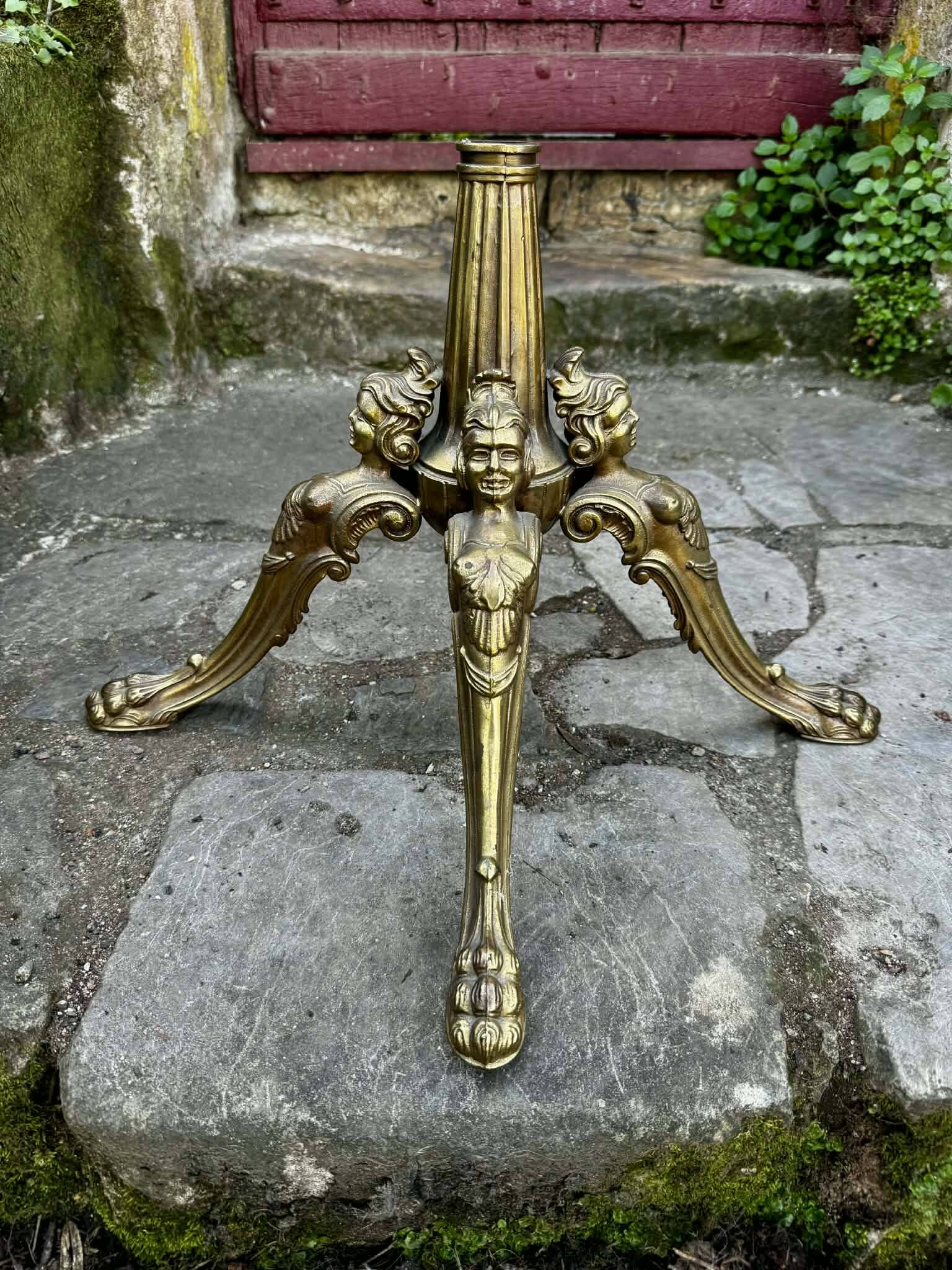 Solid brass Art Nouveau lamp base
