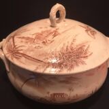 Gien Earthenware tureen, oriental decor
