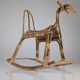 Children's rocking horse made of bamboo and rattan 1960s