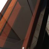 Swivel TV unit in smoked plexiglass