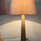 Pair of vintage terracota ceramic column lamps