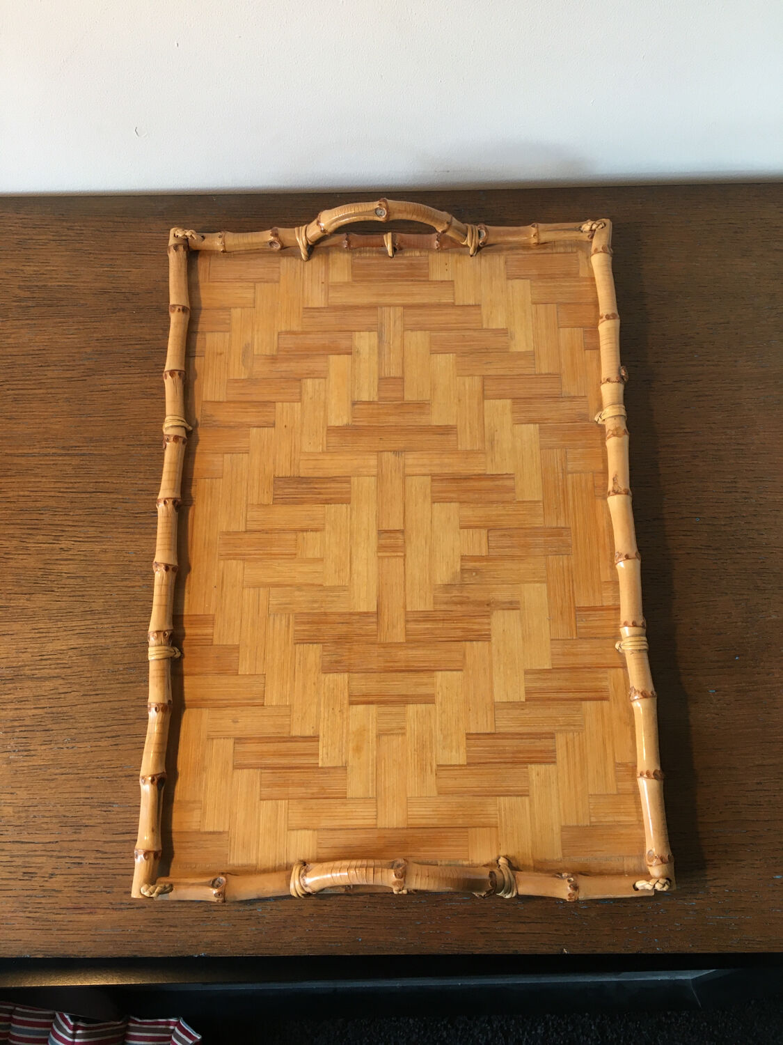 Bamboo marquetry tray