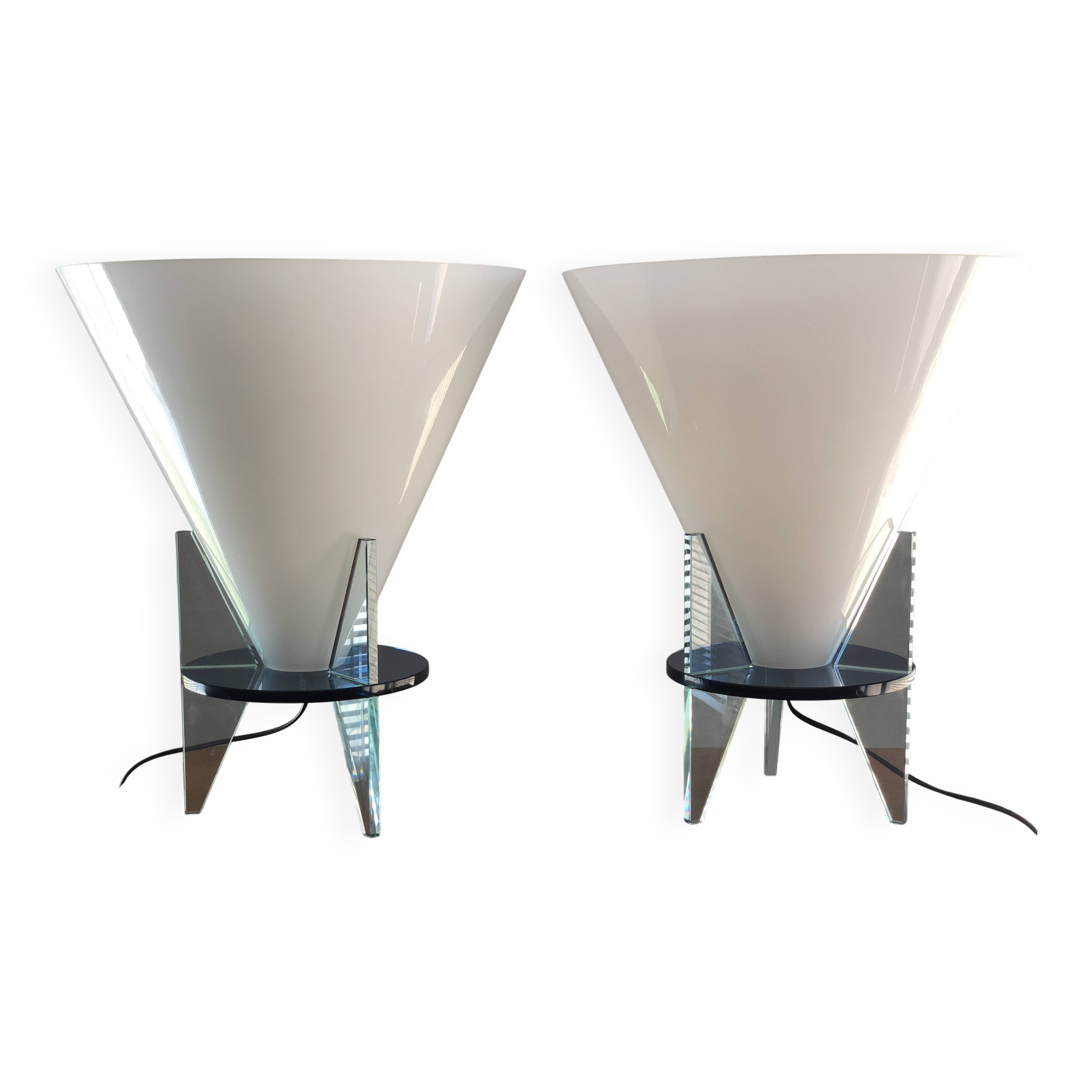 Pair of Otéro model lamps by Rodolfo Dordoni for Fontana Arte, 1986