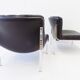 Eurochair set of 2 black leather lounge chairs by Girsberger