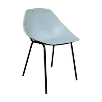 Chaise coquillage grise Pierre Guariche pour Meurop années 1950-60