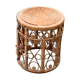 Side table in wicker rattan