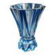 Large blue crystal vase