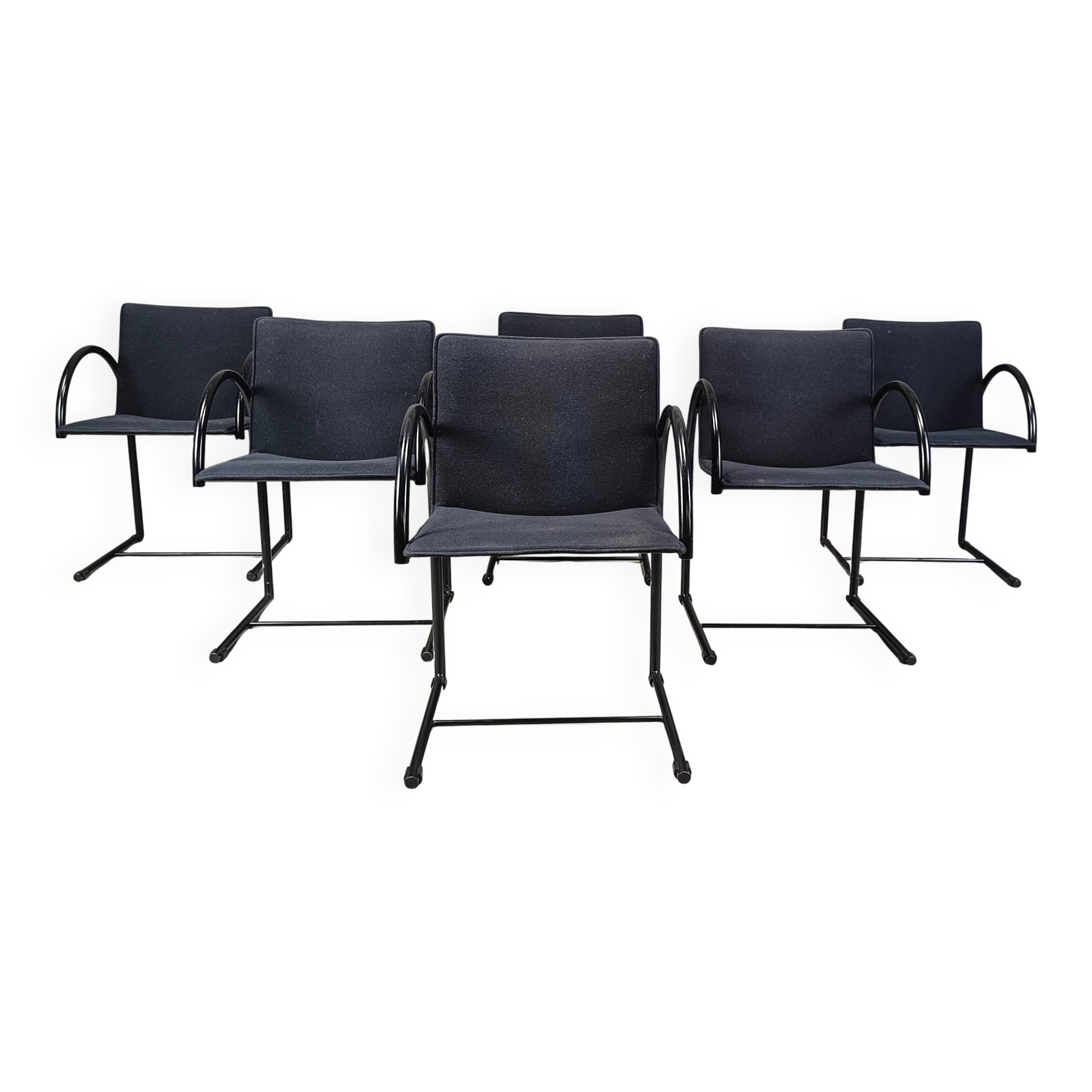 Vintage cirkel chairs by Metaform, 1980s, set of 6