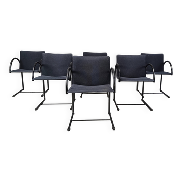Vintage cirkel chairs by Metaform, 1980s, set of 6