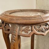 Guéridon ancien en bois sculpté