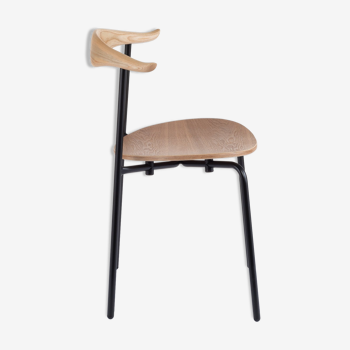 Scandinavian chair made of wood and steel