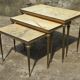 Tables gigognes laiton et marbre