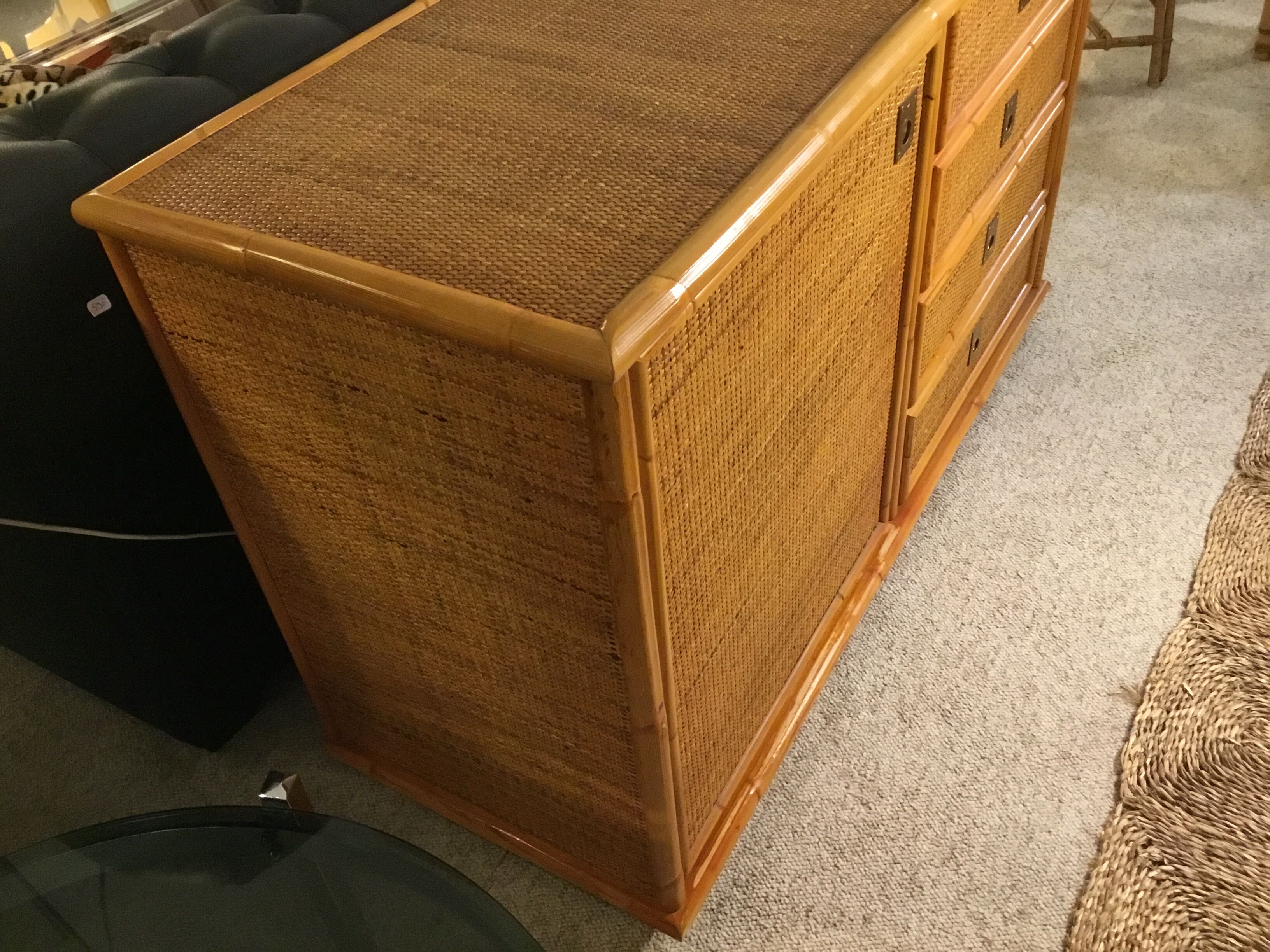 Rattan dresser