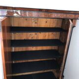 Biedermeier Armoire, Walnut Veneer and Full Columns, Austria, circa 1820