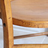 Bistro chair of the 50s in patinated wood