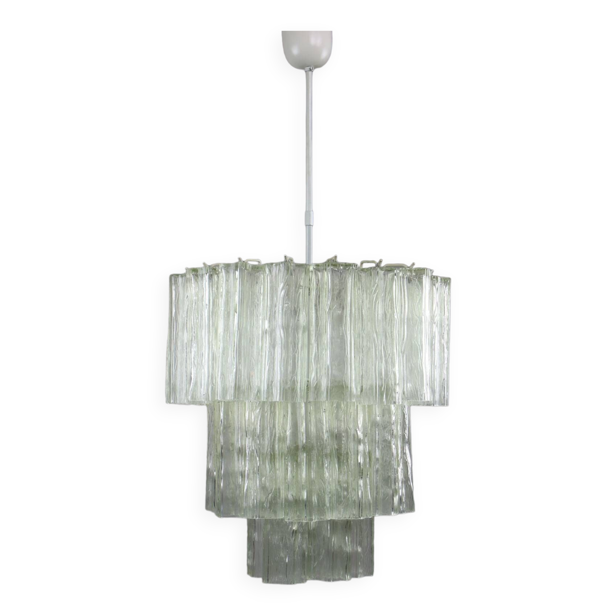 Large Mid-century Italian Glass Cascade Chandelier