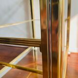 Vintage brass and glass bar cart, 1980