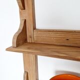 Old wall or standing shelf in solid pine