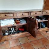 Antique 4-door oak sideboard