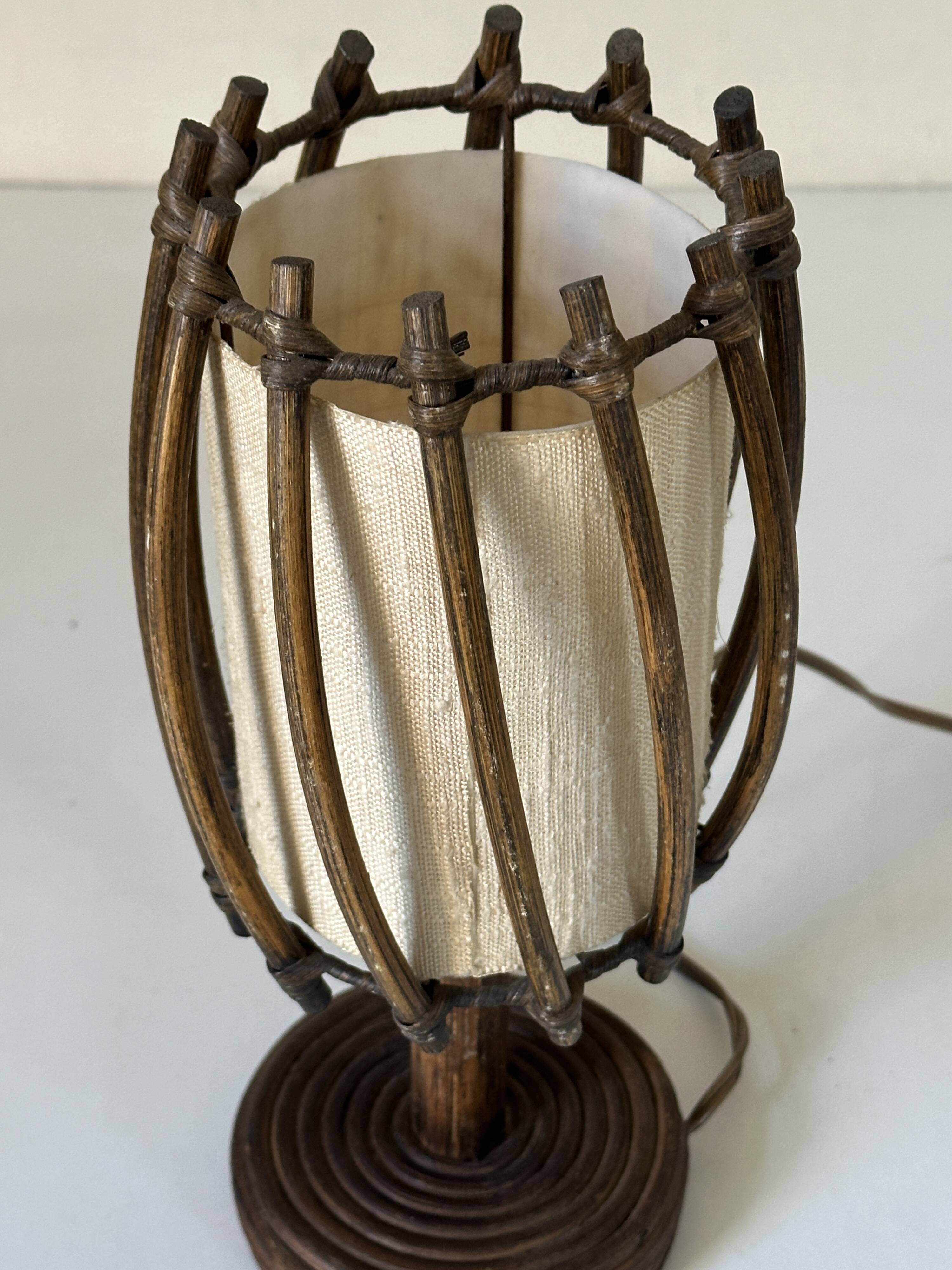 Vintage rattan lamp, 60s design