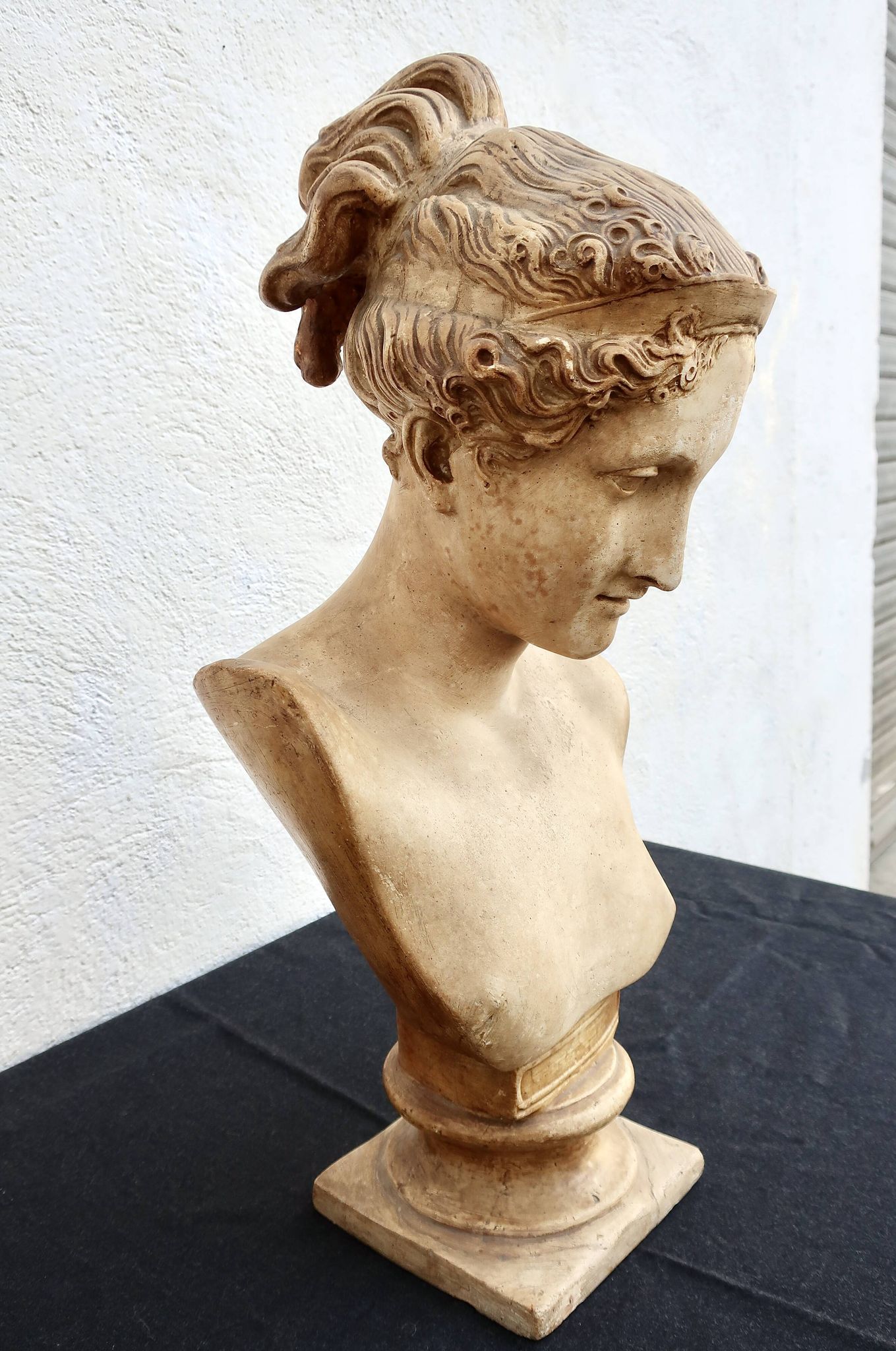 Antique-style plaster bust after Antonio Canova, "Hebe", circa 1900