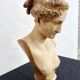Antique-style plaster bust after Antonio Canova, "Hebe", circa 1900