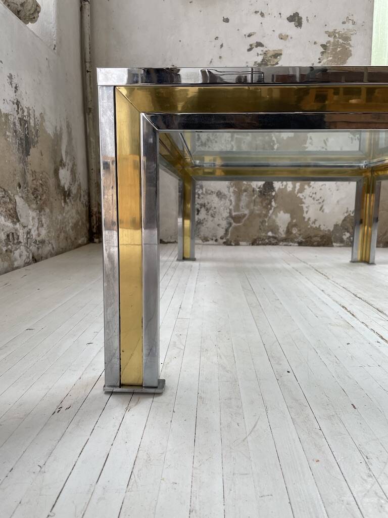 Romeo Rega chrome brass coffee table