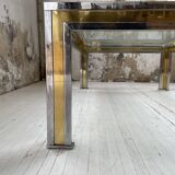 Table basse chrome laiton Romeo Rega