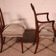 set of 6 chairs and two armchairs in mahogany from the 19th century