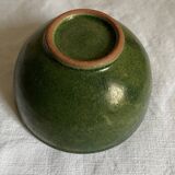 Green glazed terracotta bowl