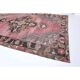 Vintage Turkish hand-knotted wool cotton pink area rug 180x475