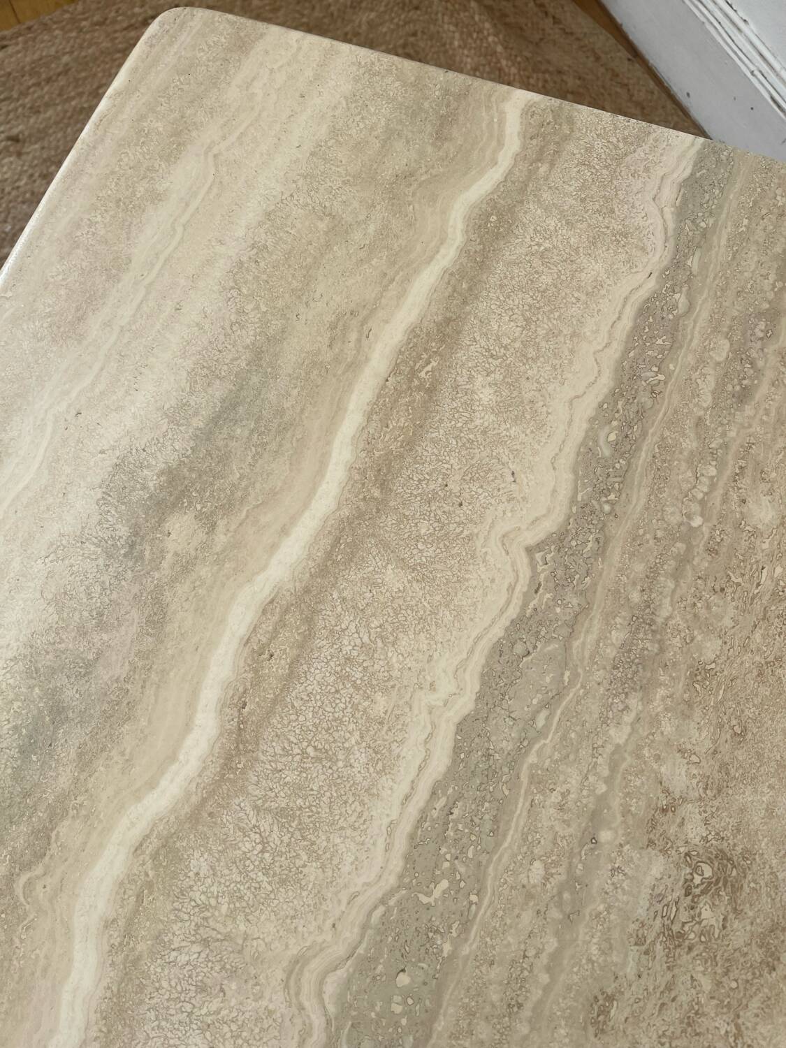 Vintage travertine coffee table