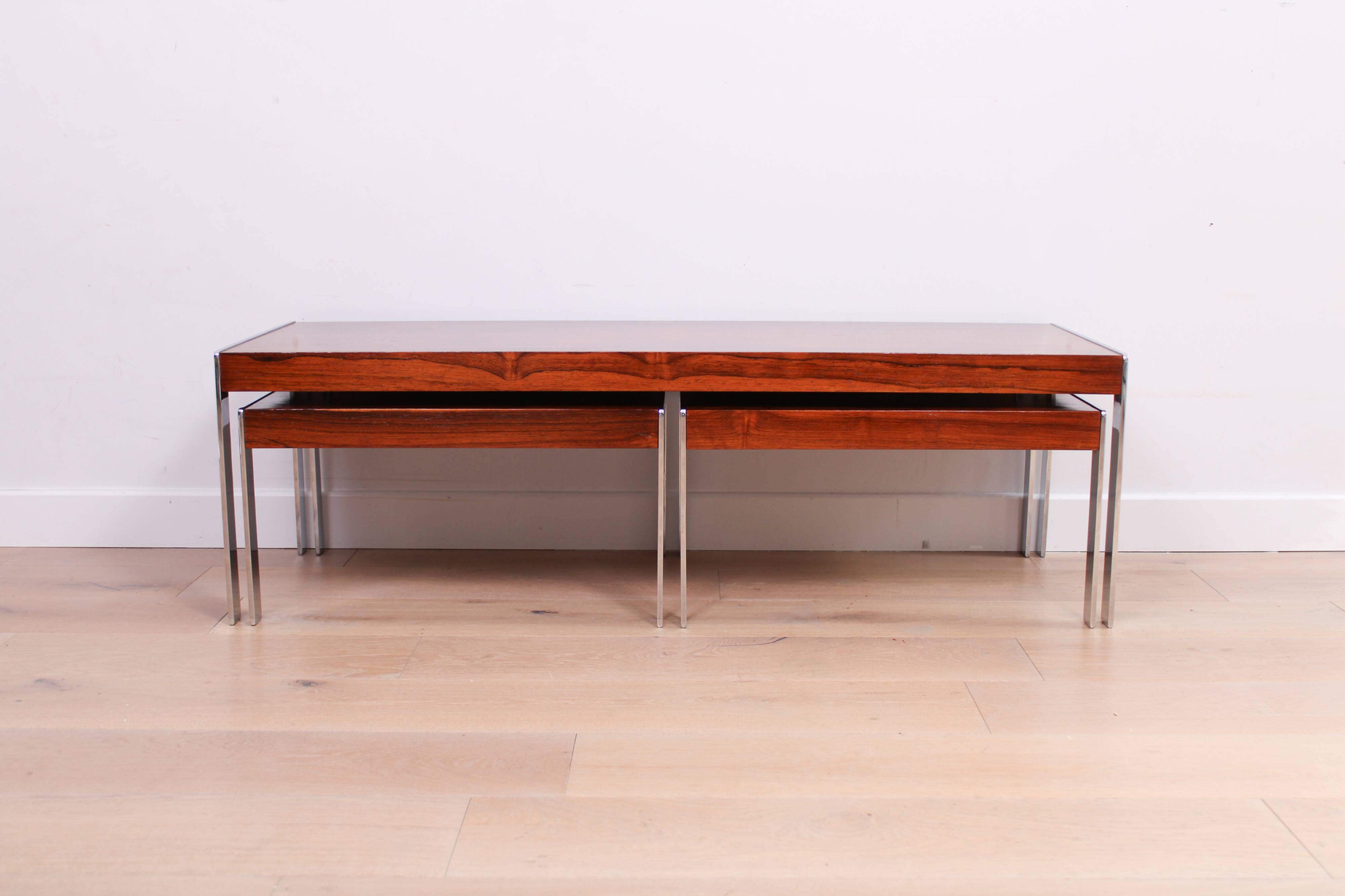 A set of vintage mid-century Merrow Associates coffee nesting tables - Rosewood
