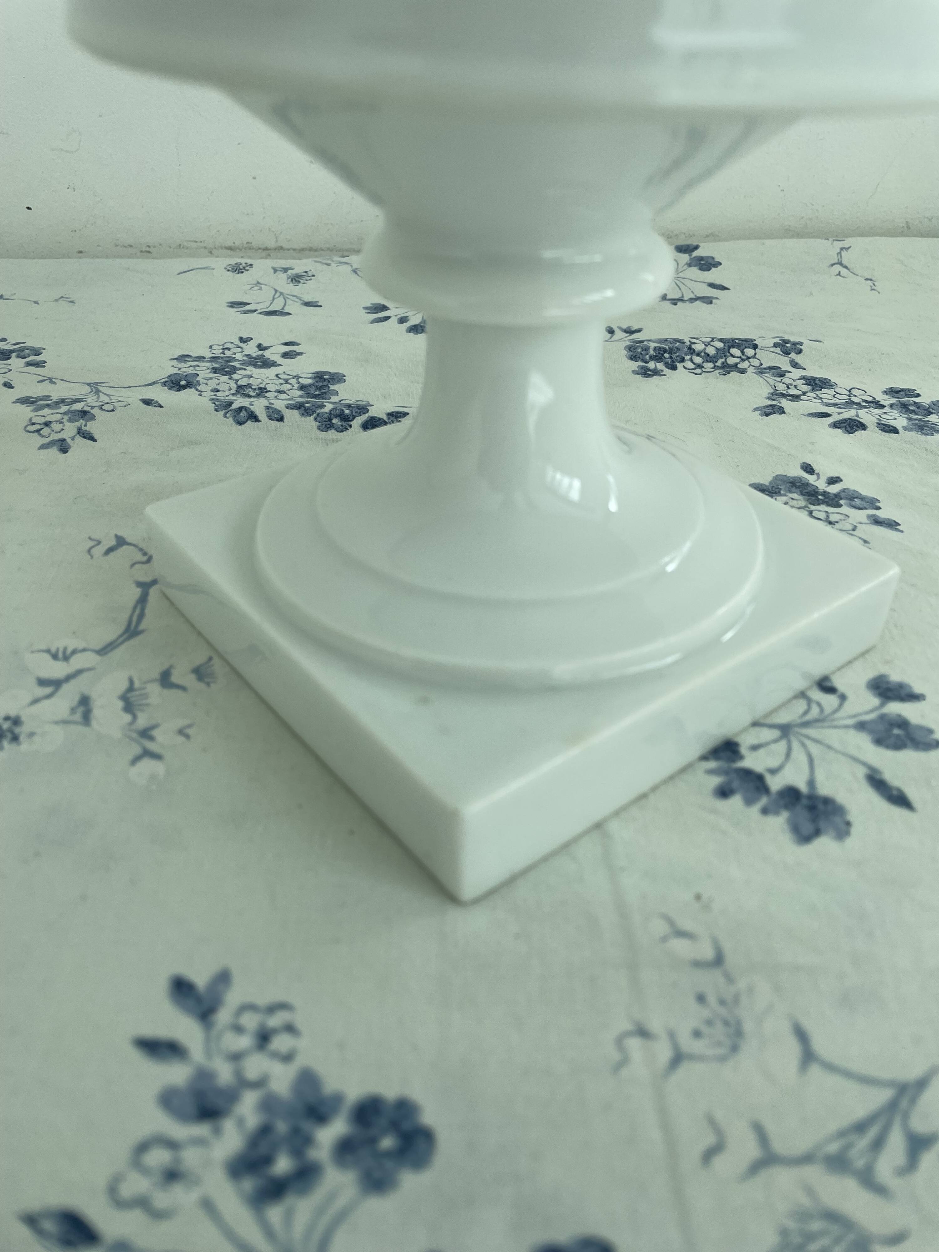Navette Cup, footed cup, late 19th century, Empire Style, Porcelain