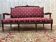 Banquette de style Louis XVI tissu bordeaux