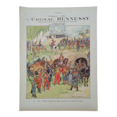 Paper advertisement Cognac Hennessy illustration battlefields reviewed year 1937