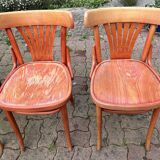 Set of 5 brasserie, bistro chairs, in their original condition, vintage, 1960s